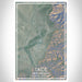 Taos New Mexico Map Print Portrait Orientation in Afternoon Style With Shaded Background