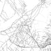 Taos New Mexico Map Print in Classic Style Zoomed In Close Up Showing Details