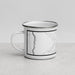Left View Custom Taos New Mexico Map Enamel Mug in Classic