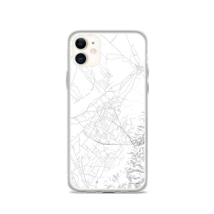 Custom iPhone 11 Taos New Mexico Map Phone Case in Classic