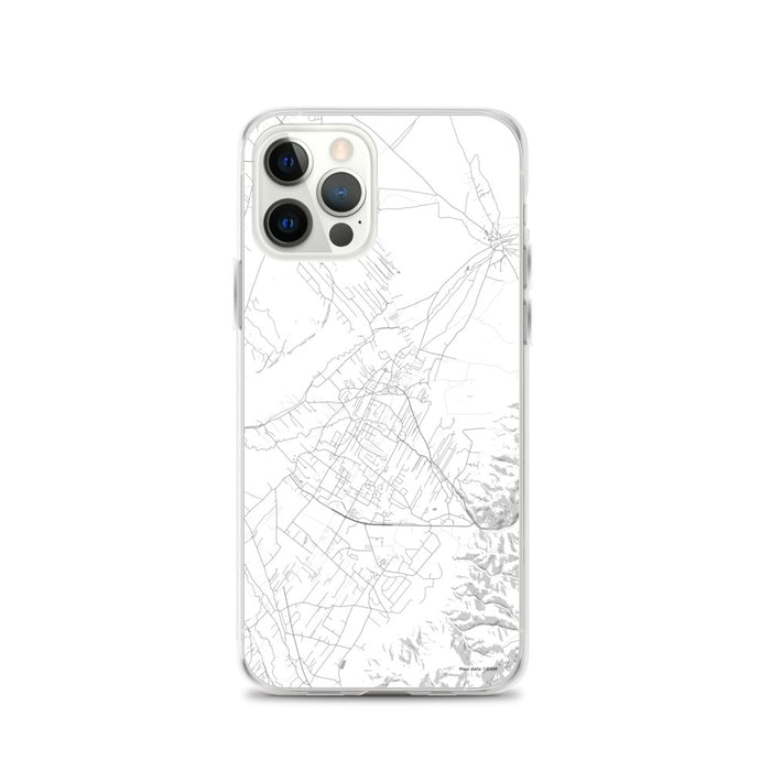 Custom iPhone 12 Pro Taos New Mexico Map Phone Case in Classic