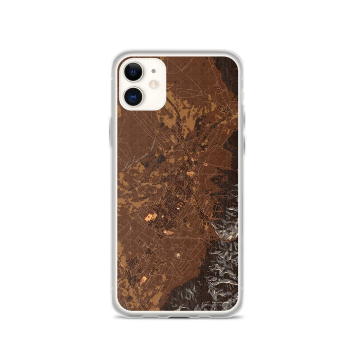 Custom iPhone 11 Taos New Mexico Map Phone Case in Ember