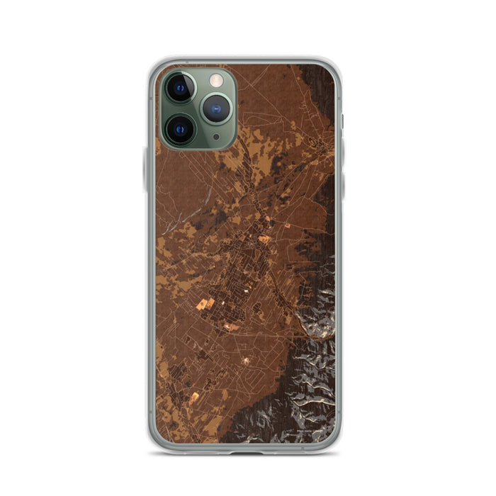 Custom iPhone 11 Pro Taos New Mexico Map Phone Case in Ember