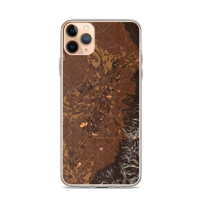 Custom iPhone 11 Pro Max Taos New Mexico Map Phone Case in Ember