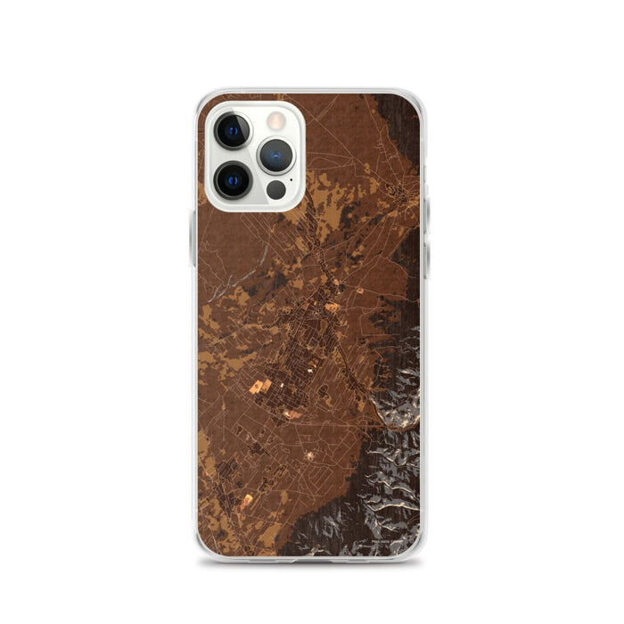 Custom iPhone 12 Pro Taos New Mexico Map Phone Case in Ember