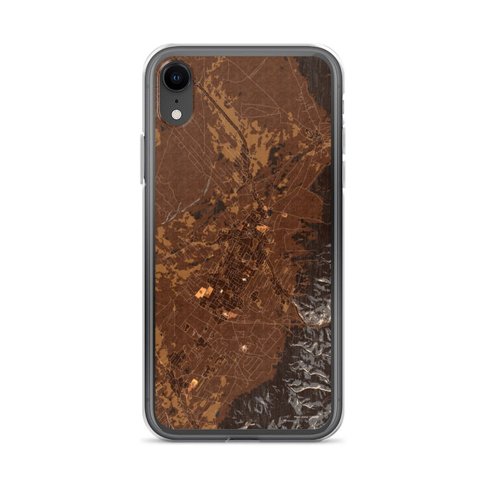 Custom iPhone XR Taos New Mexico Map Phone Case in Ember