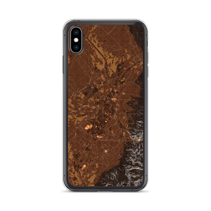Custom iPhone XS Max Taos New Mexico Map Phone Case in Ember