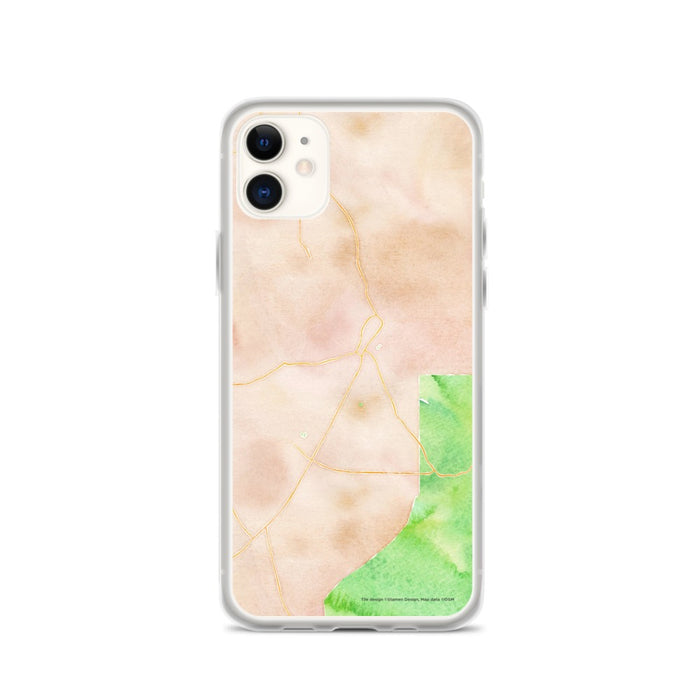 Custom iPhone 11 Taos New Mexico Map Phone Case in Watercolor