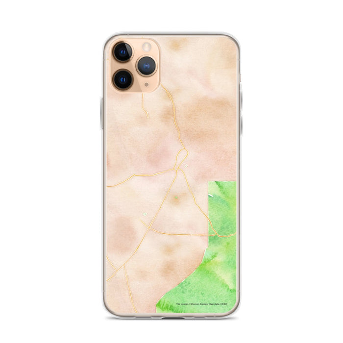 Custom iPhone 11 Pro Max Taos New Mexico Map Phone Case in Watercolor