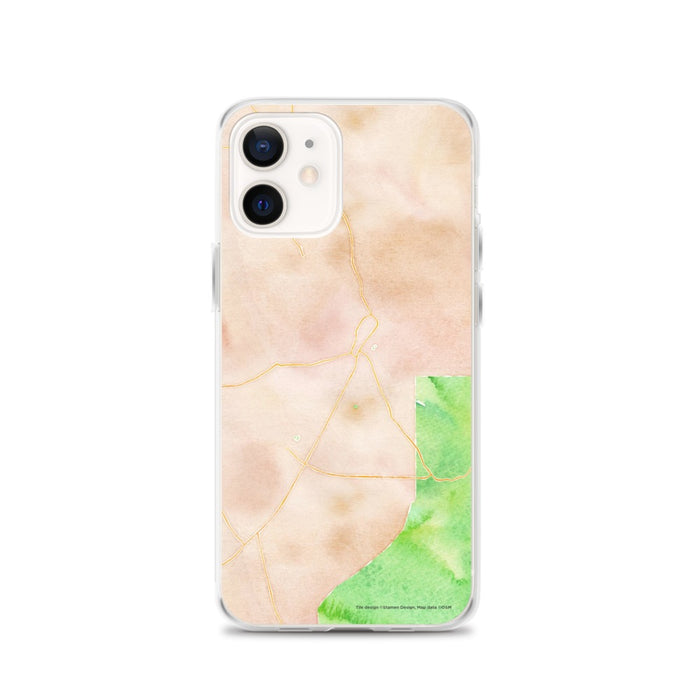 Custom iPhone 12 Taos New Mexico Map Phone Case in Watercolor