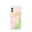 Custom iPhone 12 mini Taos New Mexico Map Phone Case in Watercolor