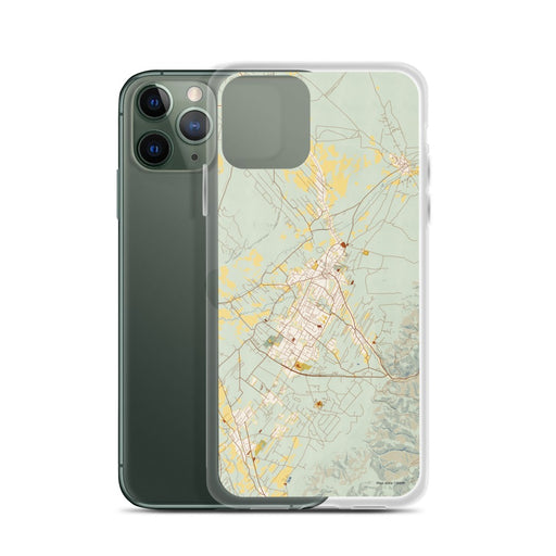 Custom Taos New Mexico Map Phone Case in Woodblock