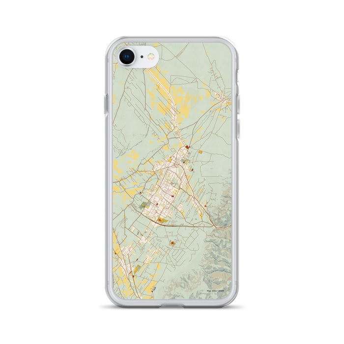 Custom iPhone SE Taos New Mexico Map Phone Case in Woodblock