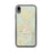 Custom iPhone XR Taos New Mexico Map Phone Case in Woodblock