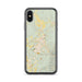 Custom iPhone X/XS Taos New Mexico Map Phone Case in Woodblock