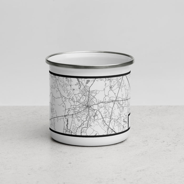 Front View Custom Taunton Massachusetts Map Enamel Mug in Classic