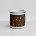 Front View Custom Taunton Massachusetts Map Enamel Mug in Ember