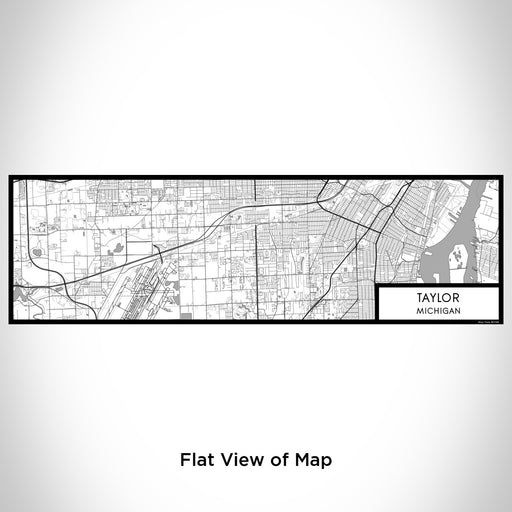 Flat View of Map Custom Taylor Michigan Map Enamel Mug in Classic
