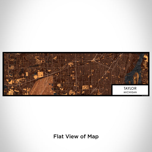 Flat View of Map Custom Taylor Michigan Map Enamel Mug in Ember
