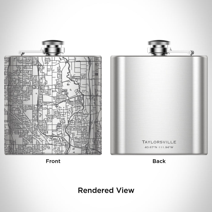 Rendered View of Taylorsville Utah Map Engraving on undefined