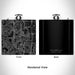 Rendered View of Taylorsville Utah Map Engraving on 6oz Stainless Steel Flask in Black