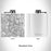 Rendered View of Taylorsville Utah Map Engraving on 6oz Stainless Steel Flask in White