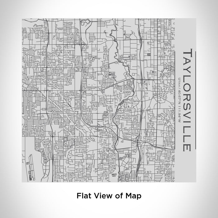 Rendered View of Taylorsville Utah Map Engraving on 17oz Stainless Steel Insulated Tumbler