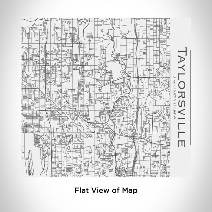 Rendered View of Taylorsville Utah Map Engraving on 17oz Stainless Steel Insulated Tumbler in White