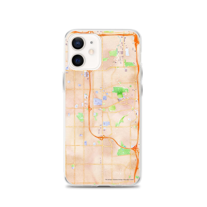 Custom Taylorsville Utah Map iPhone 12 Phone Case in Watercolor