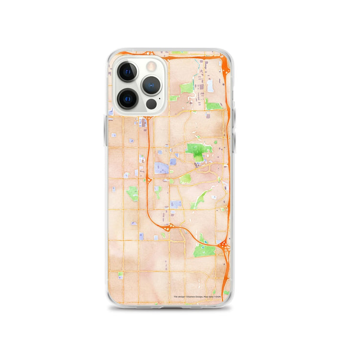 Custom Taylorsville Utah Map iPhone 12 Pro Phone Case in Watercolor