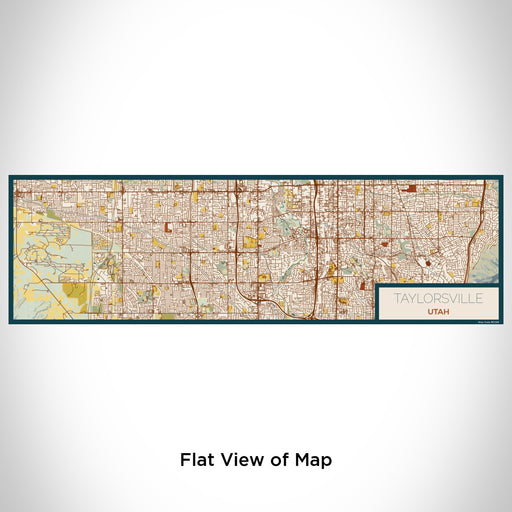Flat View of Map Custom Taylorsville Utah Map Enamel Mug in Woodblock
