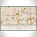 Taylorsville Utah Map Print Landscape Orientation in Woodblock Style With Shaded Background