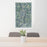 24x36 Tecumseh Michigan Map Print Portrait Orientation in Afternoon Style Behind 2 Chairs Table and Potted Plant