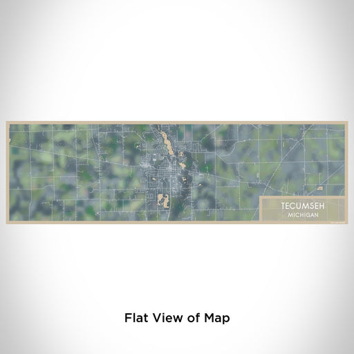 Flat View of Map Custom Tecumseh Michigan Map Enamel Mug in Afternoon