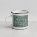 Left View Custom Tecumseh Michigan Map Enamel Mug in Afternoon