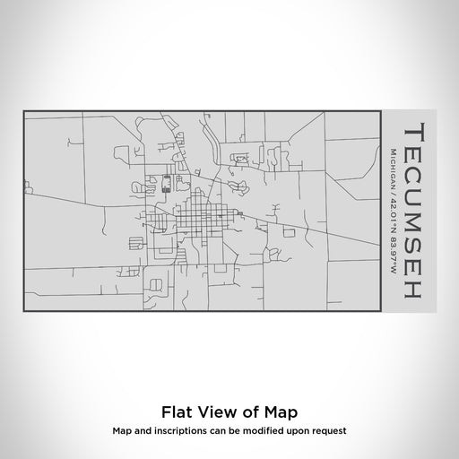 Rendered View of Tecumseh Michigan Map Engraving on 17oz Stainless Steel Insulated Cola Bottle