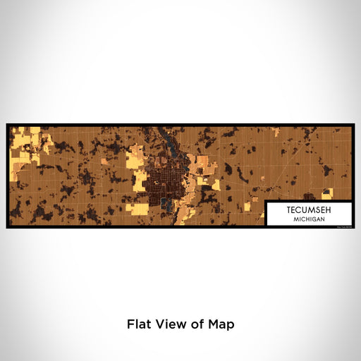 Flat View of Map Custom Tecumseh Michigan Map Enamel Mug in Ember