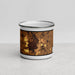 Front View Custom Tecumseh Michigan Map Enamel Mug in Ember