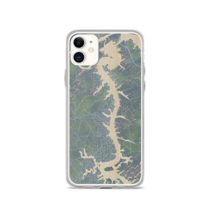 Custom iPhone 11 Tellico Village Tennessee Map Phone Case in Afternoon