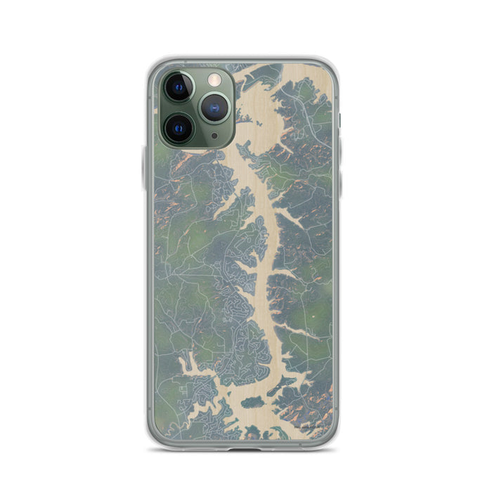 Custom iPhone 11 Pro Tellico Village Tennessee Map Phone Case in Afternoon