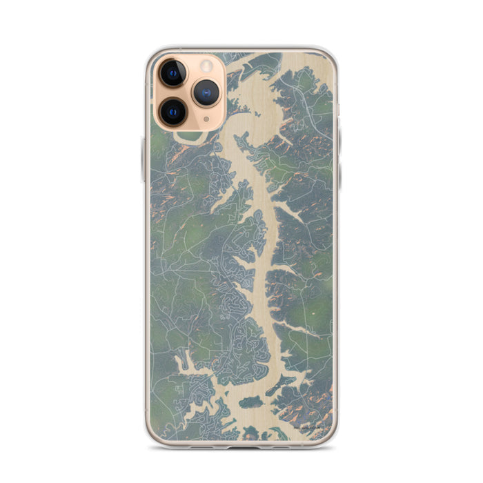 Custom iPhone 11 Pro Max Tellico Village Tennessee Map Phone Case in Afternoon