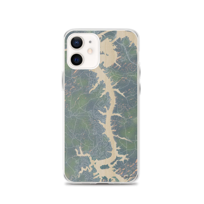 Custom iPhone 12 Tellico Village Tennessee Map Phone Case in Afternoon