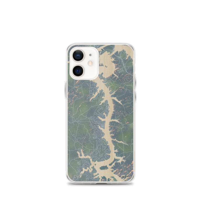 Custom iPhone 12 mini Tellico Village Tennessee Map Phone Case in Afternoon