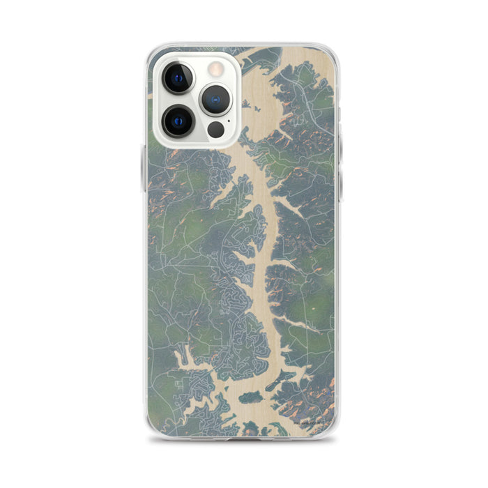 Custom iPhone 12 Pro Max Tellico Village Tennessee Map Phone Case in Afternoon