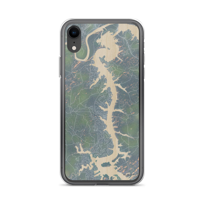 Custom iPhone XR Tellico Village Tennessee Map Phone Case in Afternoon