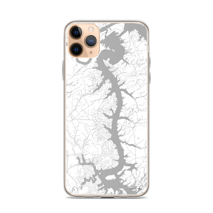 Custom iPhone 11 Pro Max Tellico Village Tennessee Map Phone Case in Classic