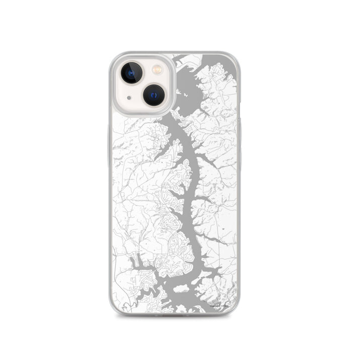 Custom iPhone 13 Tellico Village Tennessee Map Phone Case in Classic