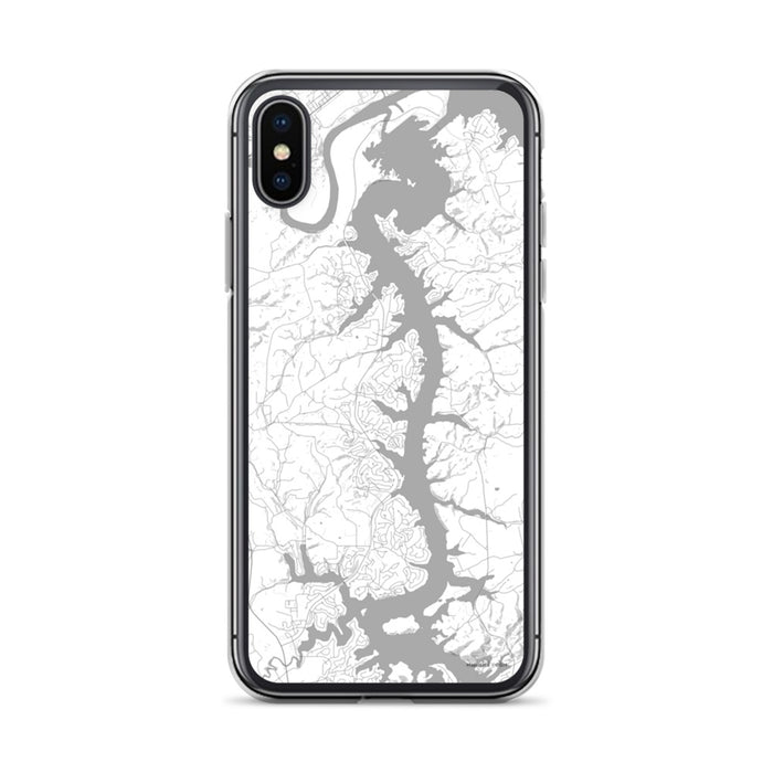 Custom iPhone X/XS Tellico Village Tennessee Map Phone Case in Classic