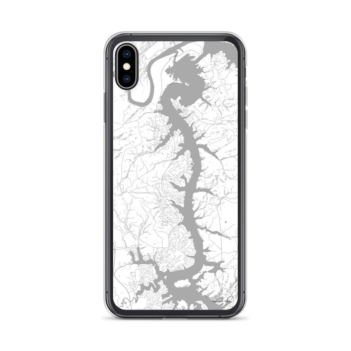 Custom iPhone XS Max Tellico Village Tennessee Map Phone Case in Classic