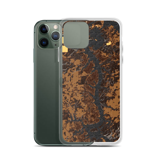 Custom Tellico Village Tennessee Map Phone Case in Ember